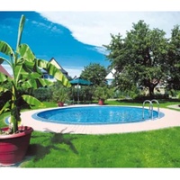 SUMMER FUN Balearen Rundform-Einbaubecken-Set 500 x 500 x 150 cm