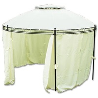 DILEGO Pavillon Ø 3,5 m inkl. Seitenteile beige rund