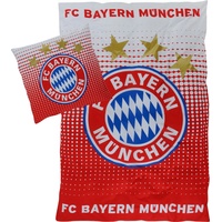 FC Bayern Linon Bettwäsche rot/weiss 155x220 cm (80x80 cm) FC Bayern Linon Bettwäsche rot/weiss 155x220 cm (80x80 cm)