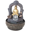 Zimmerbrunnen mit LED-Beleuchtung, Dekobrunnen “Buddha mit Lotusblüte” für die Wohnung