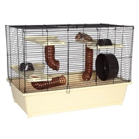 Trixie Hamsterkäfig mit Grundausstattung 62 x 46 x 36 cm creme/braun