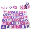 Kinder Puzzlematte Juna 36 Teile mit Buchstaben & Zahlen - rutschfest – rosa für Mädchen