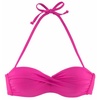 Bandeau-Bikini-Top Damen pink, , Cup D