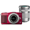 Olympus Pen E-PM2 rot + 14-42mm II R + 40-150mm R silber
