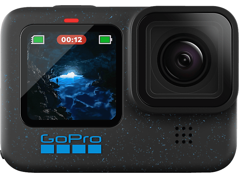 GoPro HERO12 Black – wasserdichte Action-Kamera mit 5,3K60 Ultra HD-Video, 27 MP Fotos, HDR, 1/1,9‑Zoll-Bildsensor, Live-Streaming, Webcam, Stabilisierung