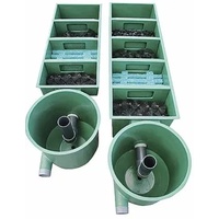 AquaLogistik AL-Reihen-Vortex 4-Kammer mit Deckel und Verrohrung