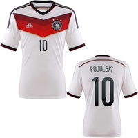 Adidas DFB Kinder Heim Trikot Podolski 2014 white/black/victory red/matte silver Gr. 140 Adidas DFB Kinder Heim Trikot Podolski 2014 white/black/victory red/matte silver Gr. 140