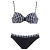 Bügel-Bikini Damen schwarz-weiß Bikini-Sets, Ocean Blue