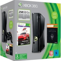 Microsoft Xbox 360 Slim 250 GB + Forza Motorsport 4 + The Elder Scrolls: Skryrim (Bundle)