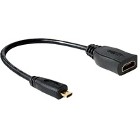 DeLock High Speed HDMI-Adapterkabel mit Ethernet Micro-HDMI-Stecker an HDMI-Buchse