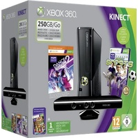 Microsoft Xbox 360 Slim 250 GB + Kinect + Kinect Adventure + Kinect Sports + Dance Central 2 (Bundle)