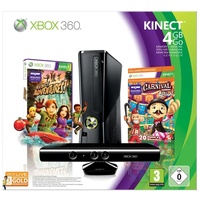 Microsoft Xbox 360 Slim 4 GB + Carnival Games + Kinecht Adventures (Bundle)