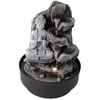 Zimmerbrunnen mit LED-Beleuchtung, Dekobrunnen “Buddha Anjali Mudra”