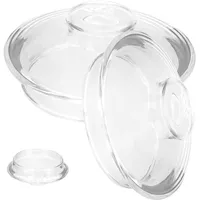 ARTSEWPLY 2 Stück Runde Glasdeckel für Gläser 90mm aus Glas Wiederverwendbare Wasserbecherdeckel für Teekanne mit Langlebiger und Kratzfester Oberfläche
