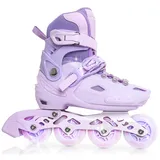 Kinder Inline Skates für Mädchen, verstellbare 4-Größen Inline Rollschuhe mit Allen leuchtenden Rädern für Kinder Mädchen, geeignet für den Innen- und Außenbereich