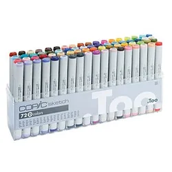 COPIC® Sketch D Layoutmarker-Set farbsortiert 1,0 + 6,0 mm, 72 St.