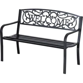 Outsunny Gartenbank 126 x 60 x 85 cm schwarz