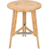 Tectake tectake® Stehtisch aus Holz, rund standfest, Stabilisierungsschiene aus Metall