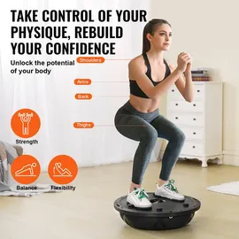 Vevor Halb-Gymnastikball-Trainer Schwarz/58 cm