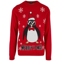 URBAN CLASSICS Christmas Pullover in rot, Größe XXL