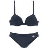 s.Oliver Push-Up-Bikini Damen dunkelblau, Gr.38 Cup C,