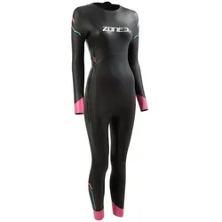 ZONE3 Damen Schwimmanzug, Black/Pink, XL