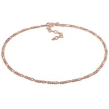 Elli Fußschmuck 925 Silber Figaro Fußkettchen Basic Gr.: 22 cm