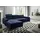 Fun Möbel Ecksofa Schlafsofa Sofa AGNESA XS Stoff Salvador Dunkelblau Ottomane Links - Blau