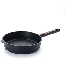 WOLL Eco Logic QXR - 28 cm, 7 cm hoch, mit abnehmbaren Stiel - Geeignet für alle Herdarten, PFAS-frei, Antihaft-Versiegelung, Aluminiumguss, backofenfest, schwarz
