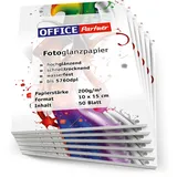 OFFICE-Partner Premium Fotopapier, weiß hochglänzend - 10 x 15cm 200g/m2 - 300 Blatt