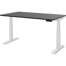 assmann büromöbel ASSMANN Elektrisch höhenverstellbarer Kinderschreibtisch JUNIOR Curved Schwarz Weiß, Memoryfunktion, Kollisionsschutz, 2-fach-Motorik - Weiß/Schwarz