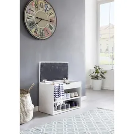 Wohnling Schuhbank 60 x 40 x 30 cm geschlossen weiß