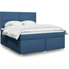 vidaXL Boxspringbett 180 x 200 cm Blau