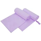 vidaXL Sporthandtücher 2 pcs Lila 200 x 100 cm Polyester und Polyamid