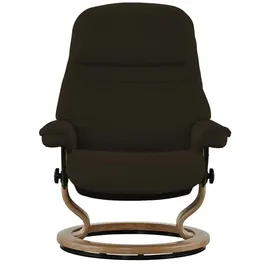 Stressless Relaxsessel Leder 75 x 100 x 73 cm Braun mit Hocker