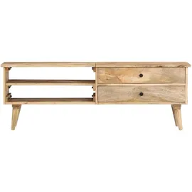 vidaXL Charles TV-Schrank 140x30x50 cm Braun Massivholz