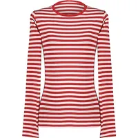 Thetru Damen Ringelshirt langarm rot-weiss – alltagstauglich (3XL)