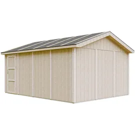 TIMBELA Garage Premium M991B 378 cm x 530 cm x 269 cm Natur