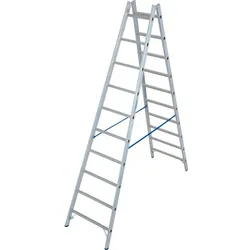 KRAUSE Sprossen-Doppelleiter »STABILO«, Anzahl Sprossen: 20, aus Aluminium - silberfarben