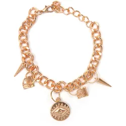 Armband FIRETTI "Bettelarmband-Optik", gold (goldfarben), Armbänder, Damen, Metall
