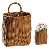 Weidenkorb aus Rattan – Urlaubskorb aus Naturfaser, praktischer Spielzeug-Organizer mit Griff | Bohemian Kitchen Holiday Woven Korb gewebt, vielseitig verwendbar, leerer Ständer