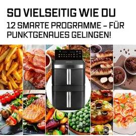 GOURMETmaxx FryUp XL Heißluftfritteuse schwarz