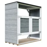 TIMBELA Mülltonnenbox M980A 153 x 159 cm grau