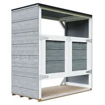 TIMBELA Mülltonnenbox M980A 153 x 159 cm grau