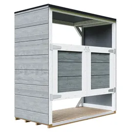 TIMBELA Mülltonnenbox M980A 153 x 159 cm grau