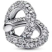 Pandora Charm Silber Pavé Unendlichkeitsknoten Herz