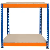 MONSTER SHOP Werkbank Orange, Holzwerkstoff, 90x90x45 cm, Freizeit, Heimwerken, Werkstatt, Werkbänke