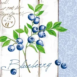 Mank Serviette Airlaid Blueberry, 40 x 40 cm, 50 Stück - Heidelbeere Blaubeeren