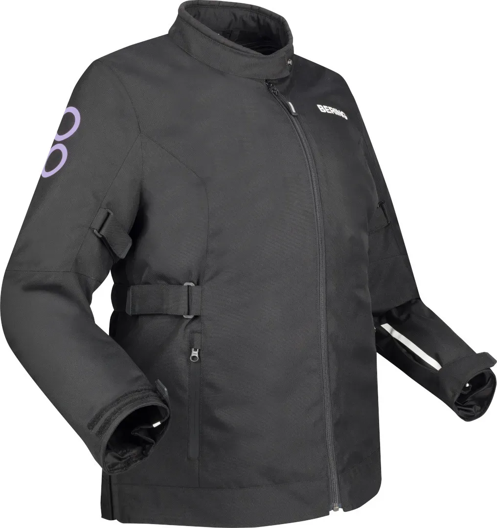 Bering Pamela Queen Size wasserdichte Damen Motorrad Textiljacke, schwarz-weiss, Größe 50