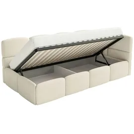 Selsey Jugendbett Cloudy 90 x 200 cm Kiefer Textil beige
